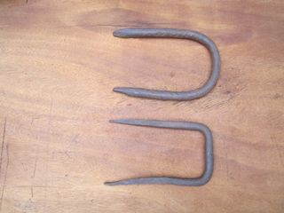 Tiradores antiguos grandes, pareja forja.(Saky87)