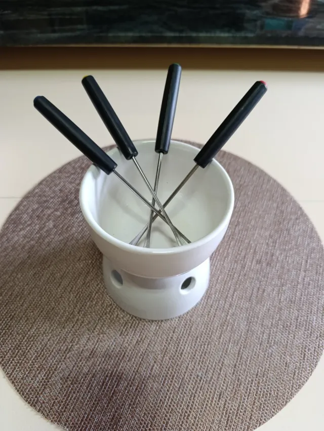 Set Fondue Cerámica 4 Personas Nuevo