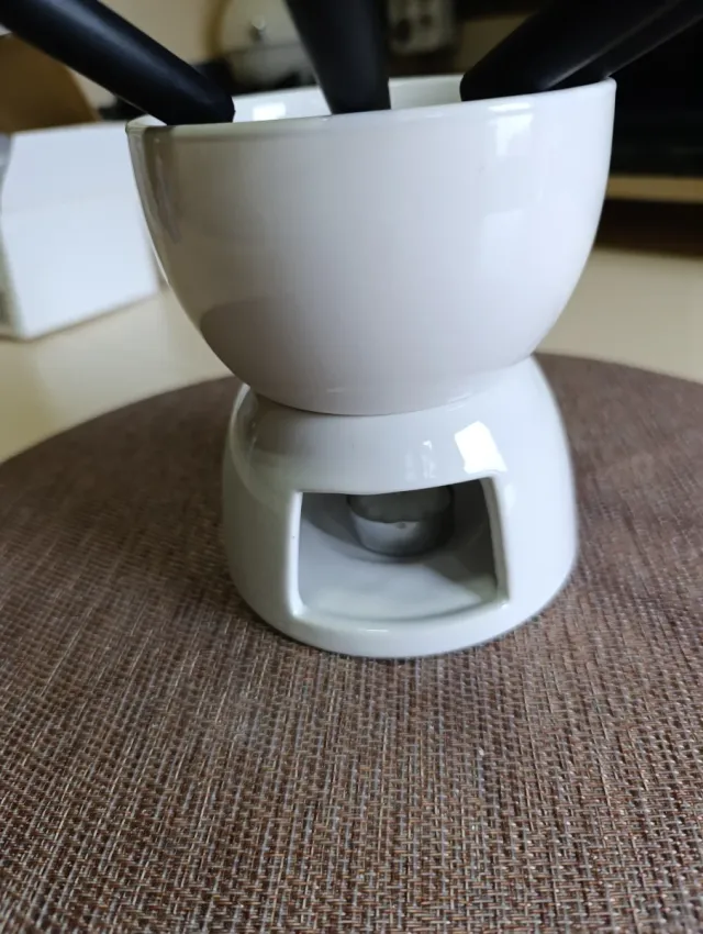 Set Fondue Cerámica 4 Personas Nuevo