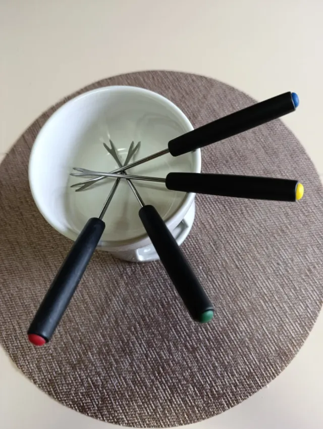 Set Fondue Cerámica 4 Personas Nuevo