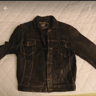 Chaqueta Piel Roco Baroque Corte Tejano Marrón