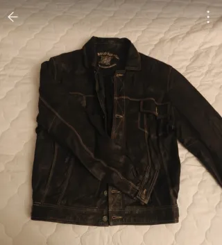 Chaqueta Piel Roco Baroque Corte Tejano Marrón