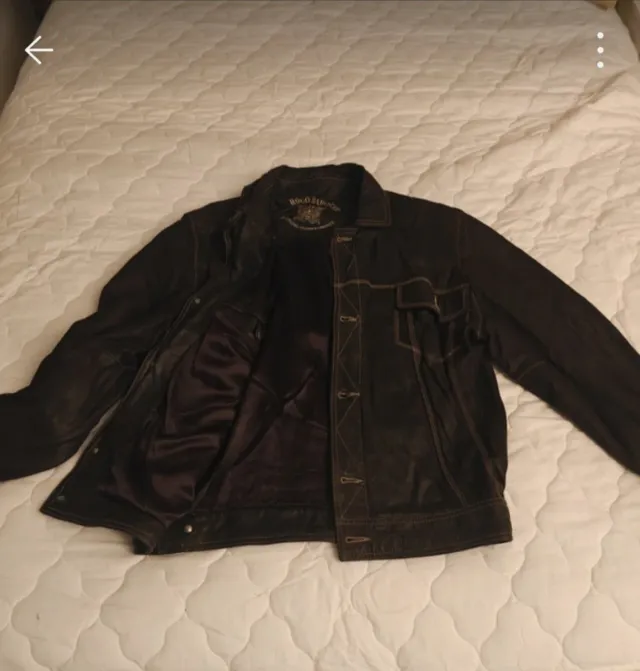 Chaqueta Piel Roco Baroque Corte Tejano Marrón