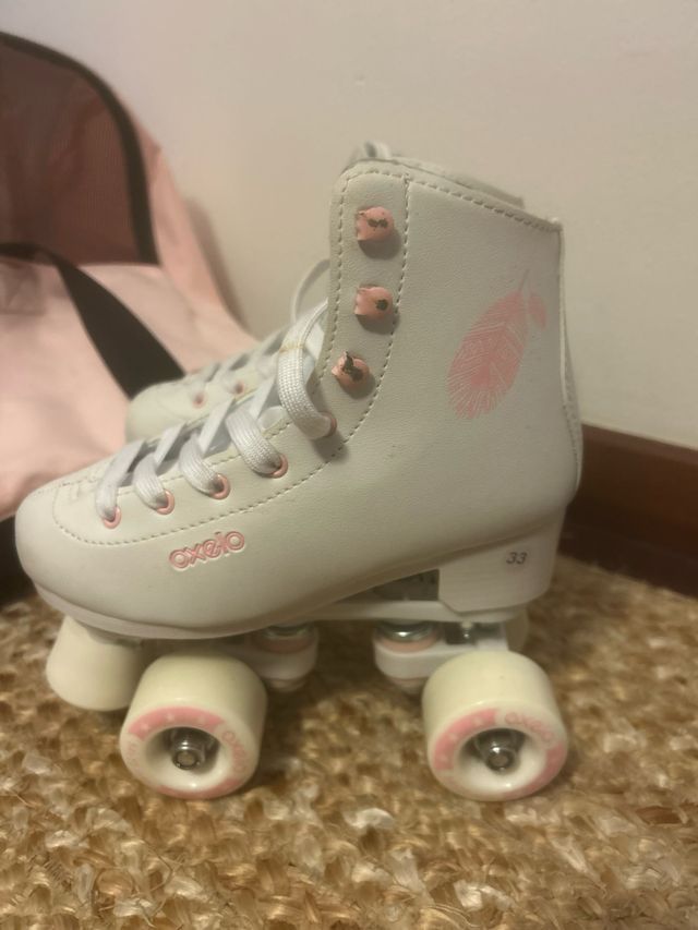Pattini Oxelo Taglia 33 per Bambina
