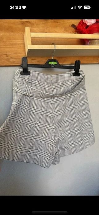 Falda pantalón cuadros Stradivarius