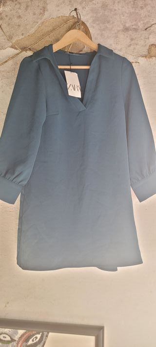 Camisola Zara Talla XS/34 Verde Azulado Nueva