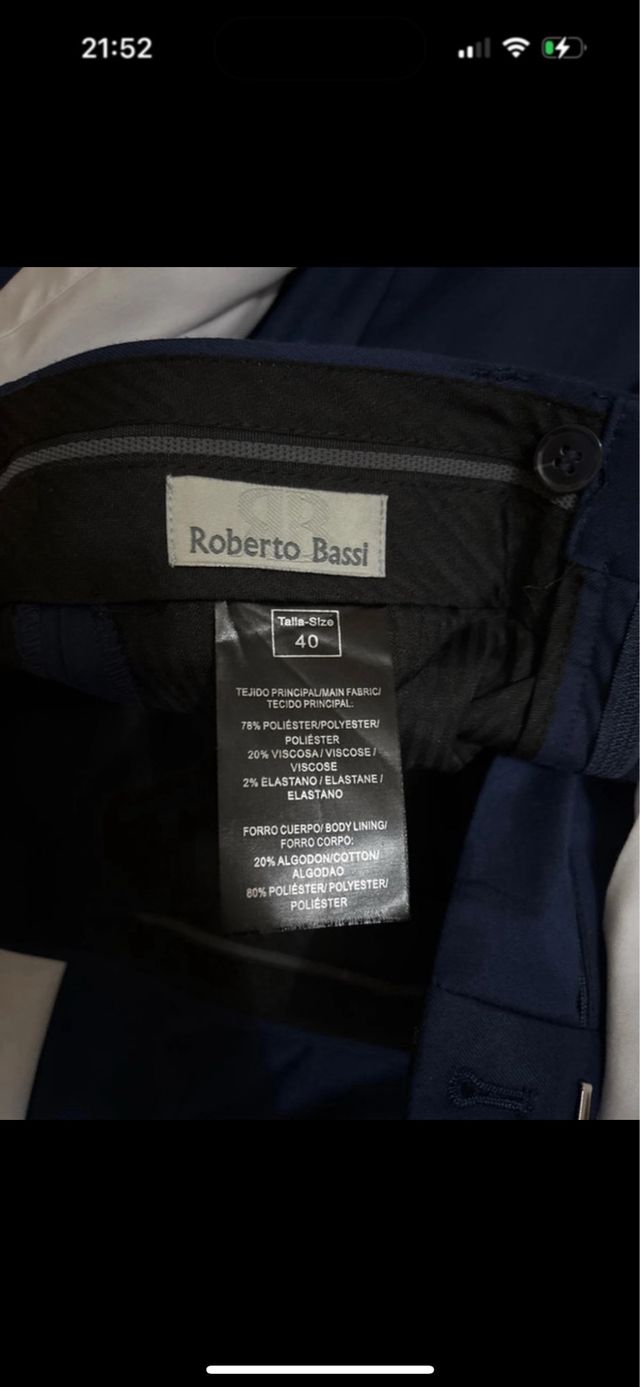 Traje de chaqueta azul para hombre