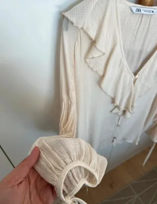Blusa Zara Beige Talla XL