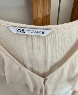 Blusa Zara Beige Talla XL