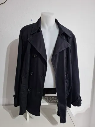 Gabardina Negra Hombre Talla L