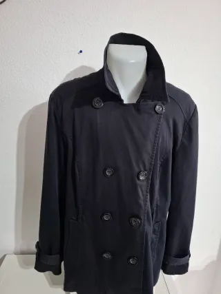 Gabardina Negra Hombre Talla L