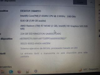 Portátil HP Rojo i7 | 8GB RAM | 224GB SSD