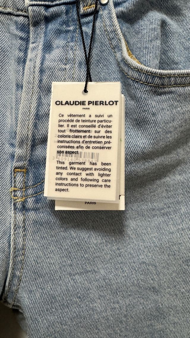 Claudie Pierlot Vaqueros Rectos Azul Talla 34