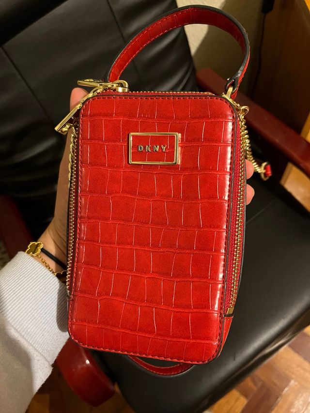 Bolso DKNY Rojo Cocodrilo