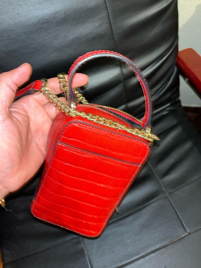 Bolso DKNY Rojo Cocodrilo