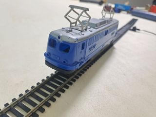 Trenino elettrico blu