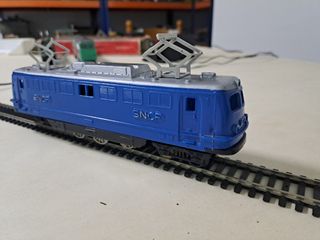 Trenino elettrico blu