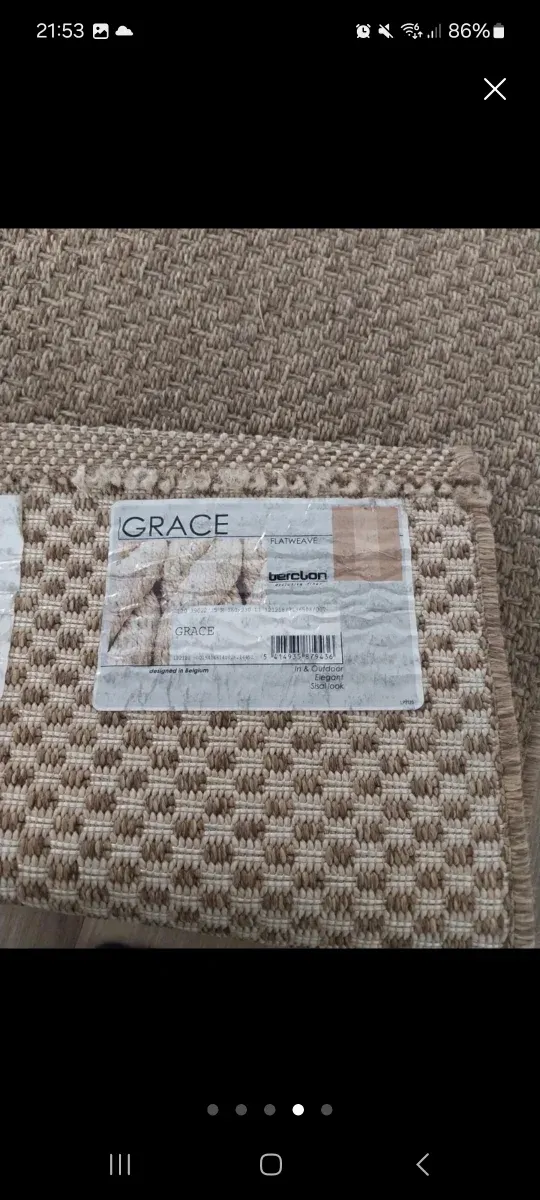 Alfombra tejida suave beige y marrón