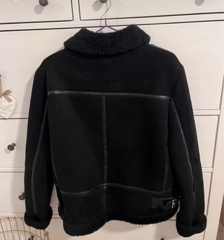 Chaqueta Biker Ante Mujer Negra