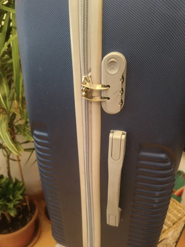 Valigia trolley molto grande blu