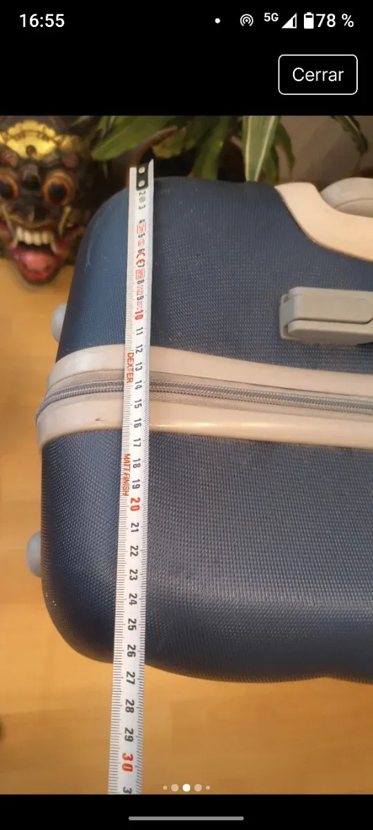 Valigia trolley molto grande blu