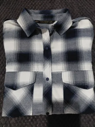 Camisa cuadros Zara Mujer Talla S