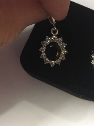 Pendientes Vintage Plata Negro