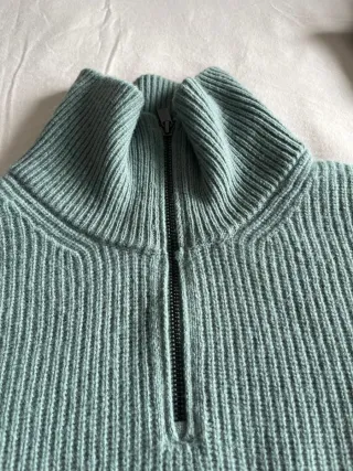 Jersey lana cuello alto cremallera