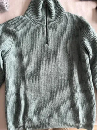 Jersey lana cuello alto cremallera