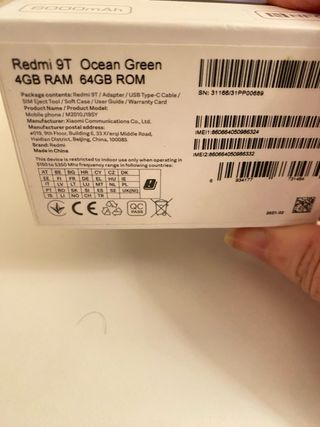 Xiaomi Redmi 9T Ocean Green