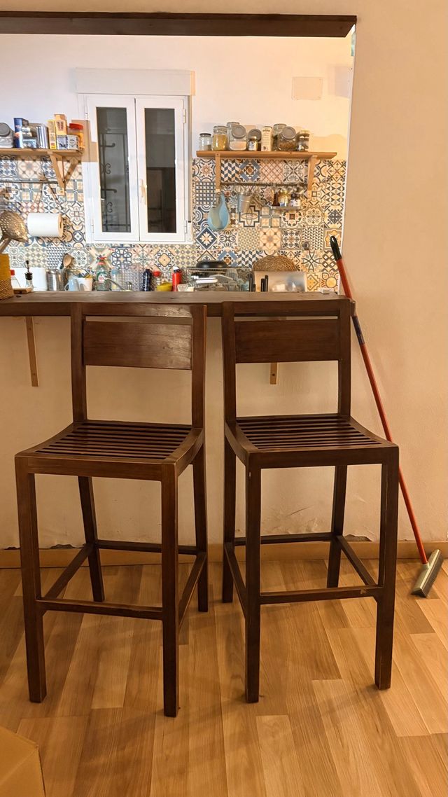 Taburetes Banak Madera Marrón