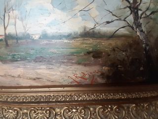 Pareja Cuadros Paisajes Dorados