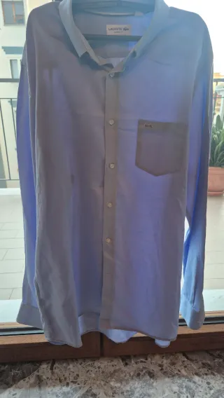 Camicia Lacoste Classic Fit Azzurra Uomo