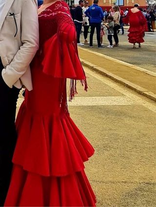 Traje de flamenca Micaela Villa rojo