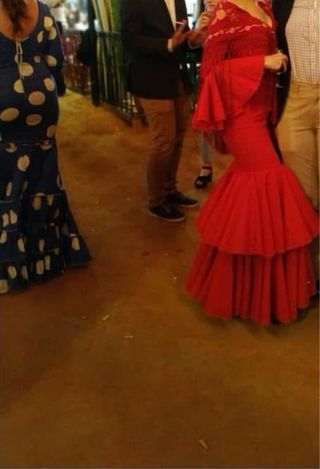 Traje de flamenca Micaela Villa rojo