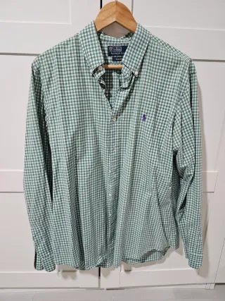 Camisa Polo Ralph Lauren cuadros verde