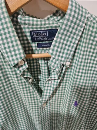 Camisa Polo Ralph Lauren cuadros verde