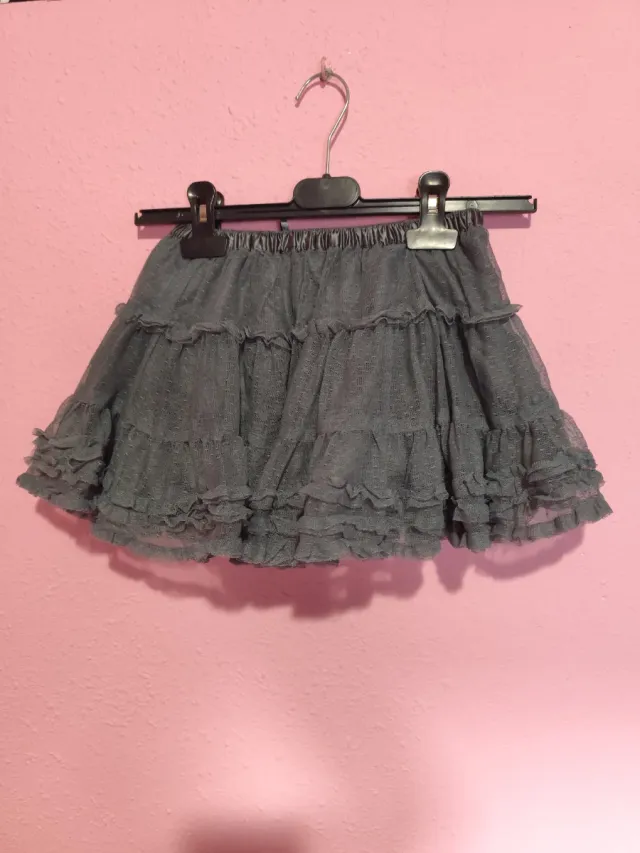 Falda tul niña gris