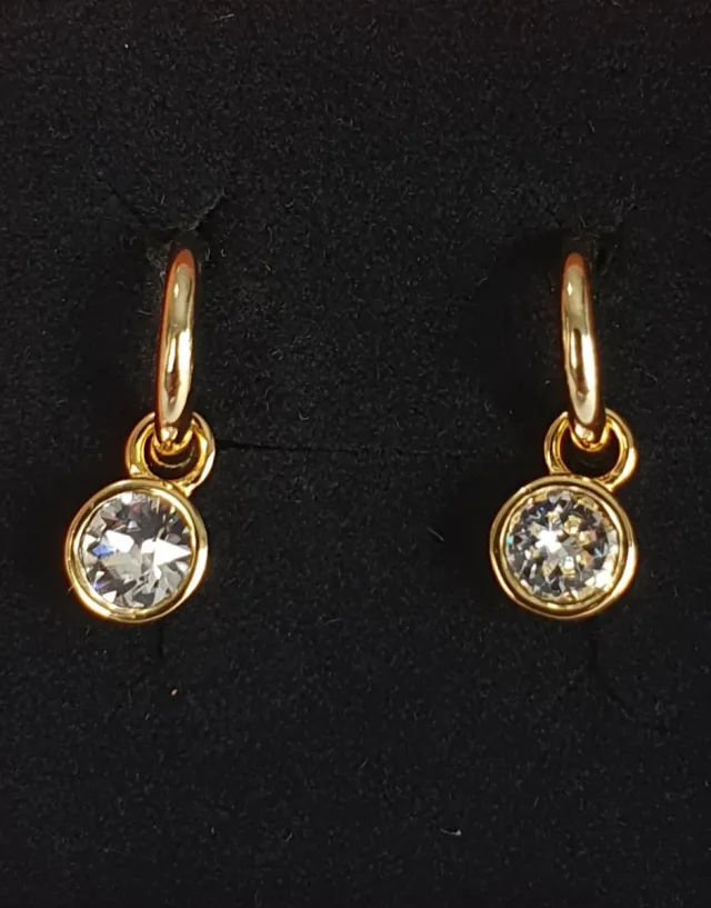 Pendientes ORO Y SWAROVSKIS. REGALO NAVIDAD.