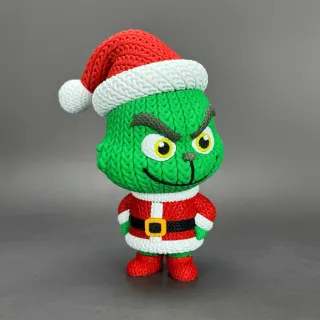 Figura Grinch Crochet 3D