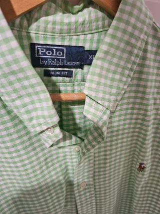 Camisa Polo Ralph Lauren cuadros verde xl