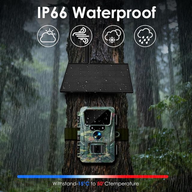 Fotocamera da Caccia WOLFANG 4G con Pannello Solare e SIM