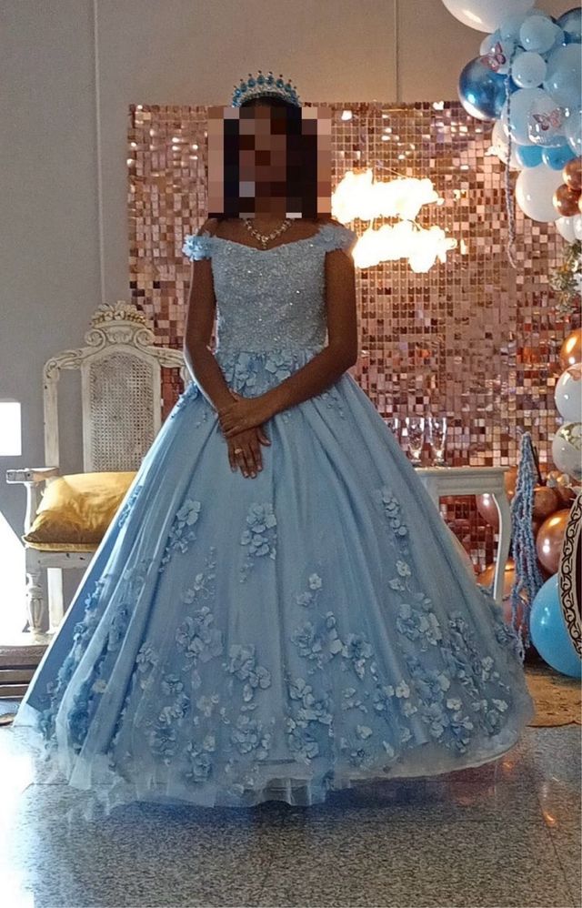 Vestido de Quinceañera Azul
