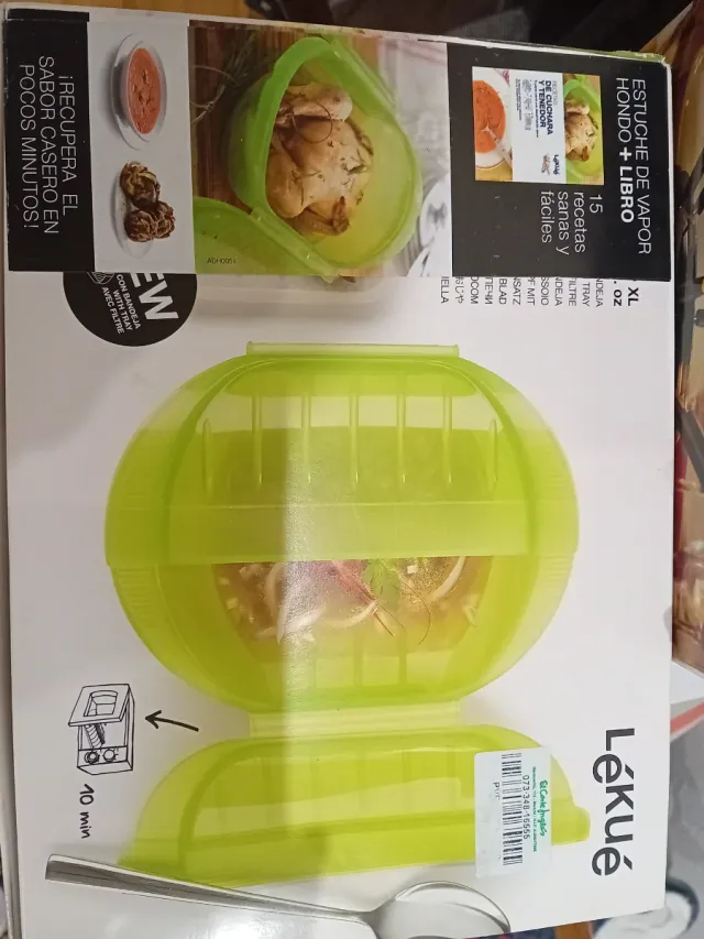 Estuche Vapor Hondo Lékué + Libro Recetas XL