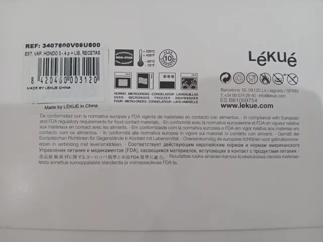 Estuche Vapor Hondo Lékué + Libro Recetas XL