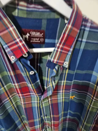 Camisa Williot cuadros azul talla L