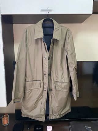 Gabardina reversible Massimo Dutti Beige/Negro