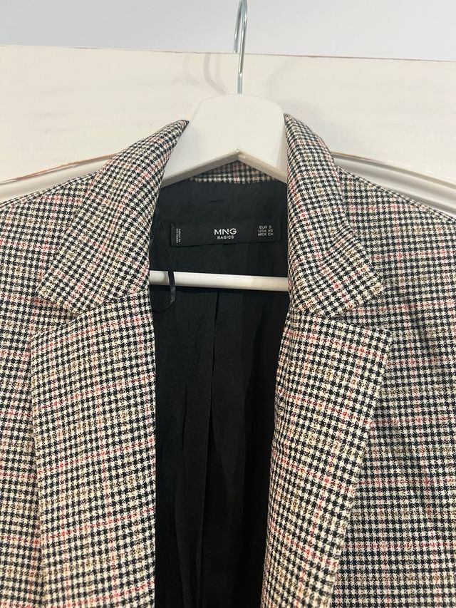 Chaqueta Mango Cuadros Talla S