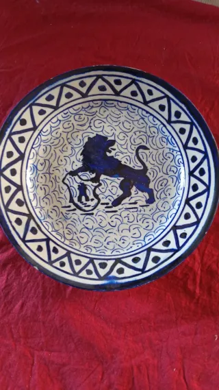 4 Piatti antichi dipinti a mano