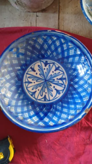 4 Piatti antichi dipinti a mano